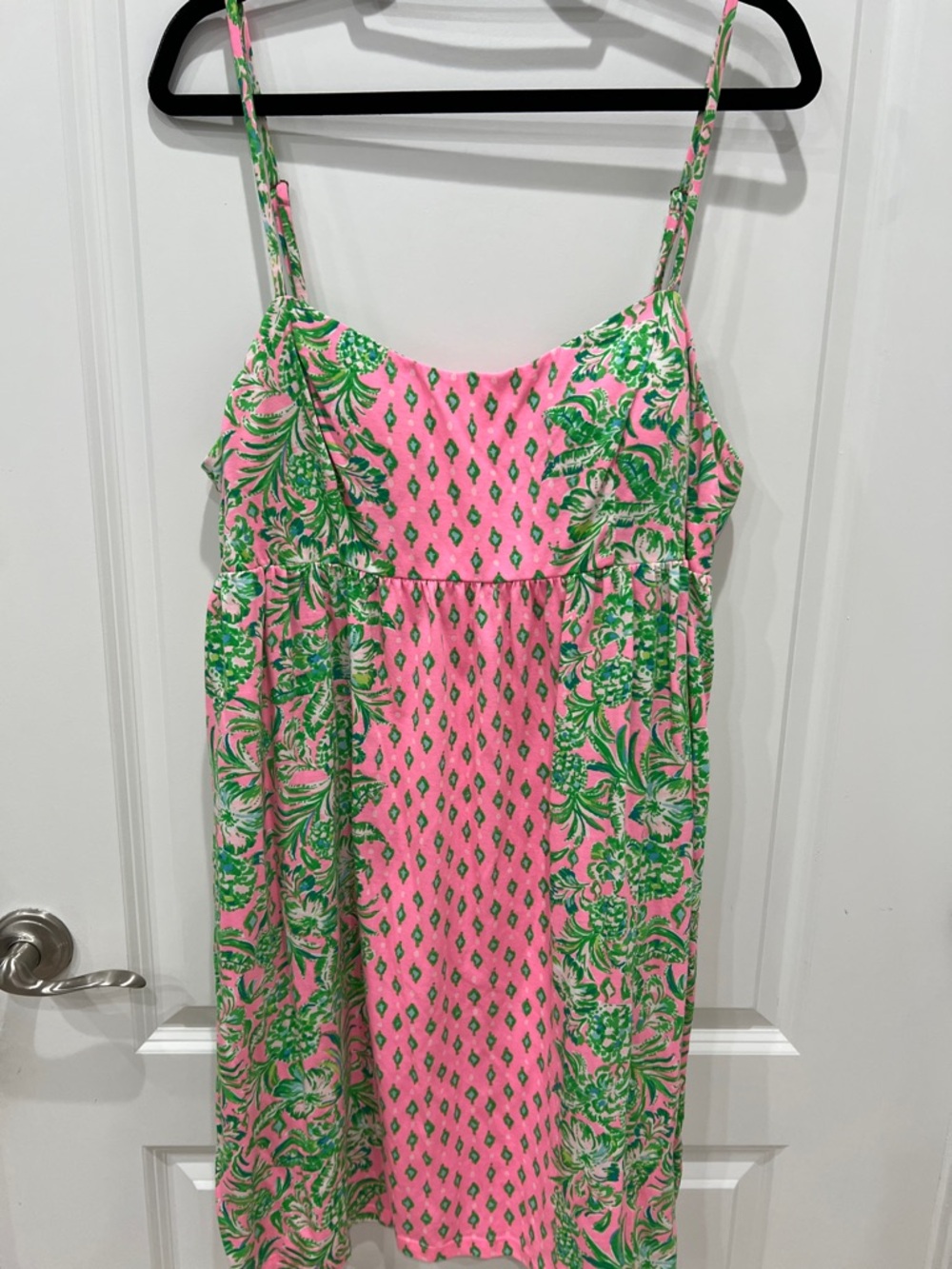 Lilly Pulitzer Pink and Green Spaghetti-Strap Sundress